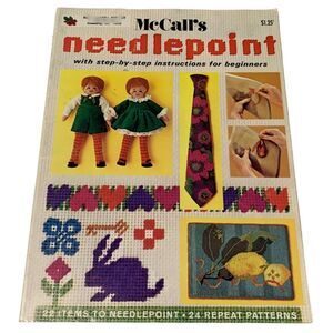 vintage McCalls craft book needlepoint beginners patterns instructions Book 2